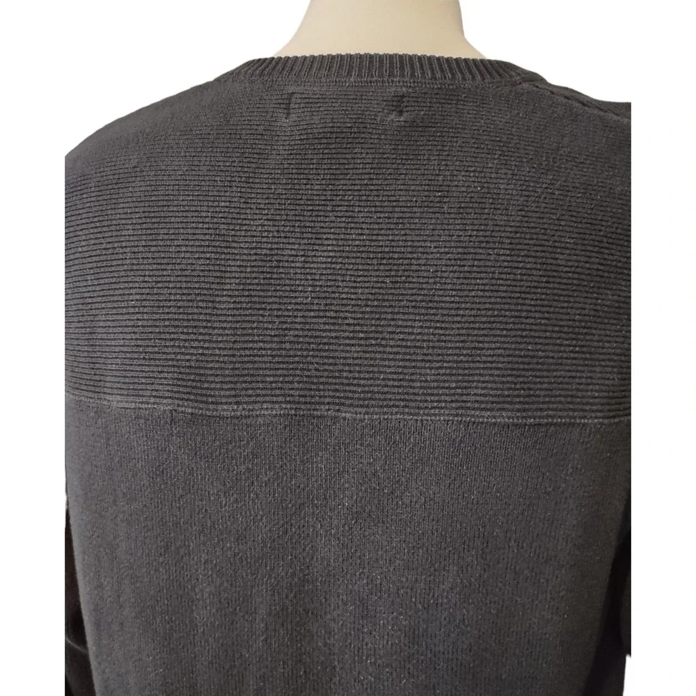 Banana Republic Sweater Men's Adult Large Black Knit Casual V Neck Heavy weight